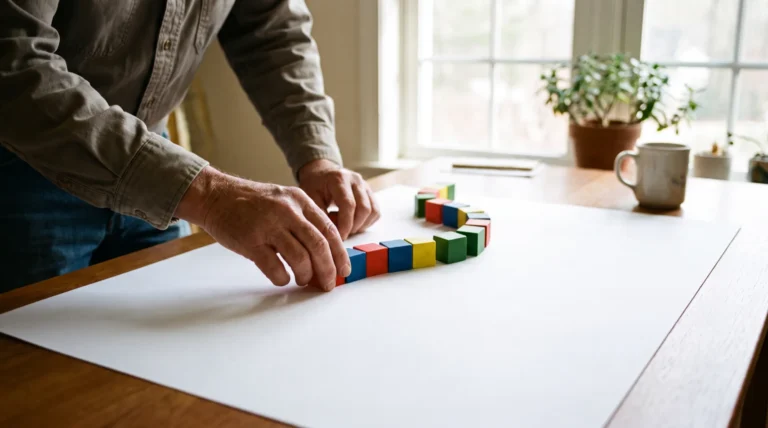 Small business owner assembling her first visual automation without coding