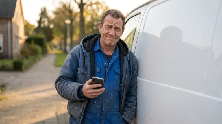 Business owner preparing an ad campaign before a jump in demand