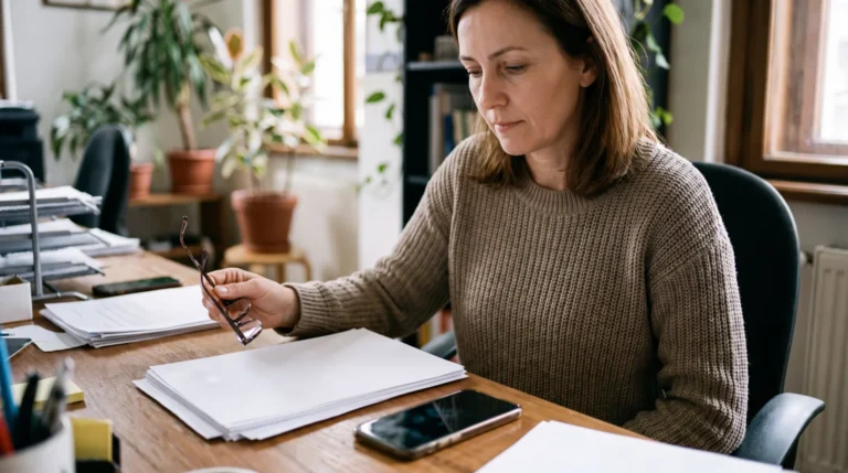 Entrepreneure qui prend le temps de qualifier un prospect avant de préparer un devis