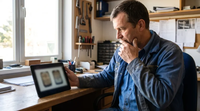 Digital twin for small business: owner comparing two scenarios before deciding