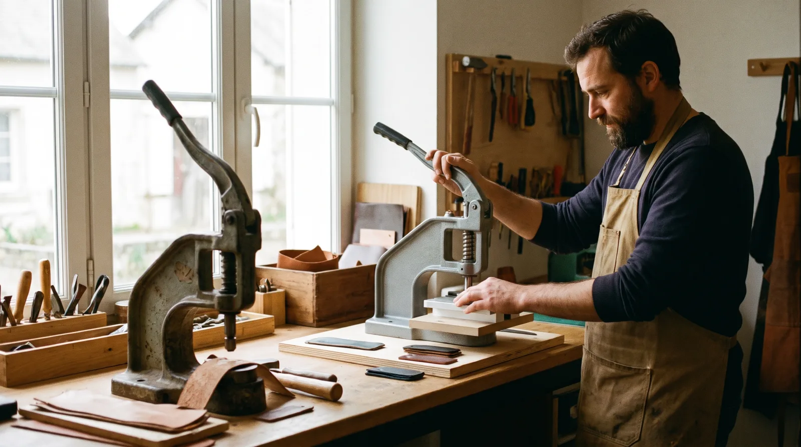 Jumeau numérique PME : artisan qui teste deux versions d'un même processus